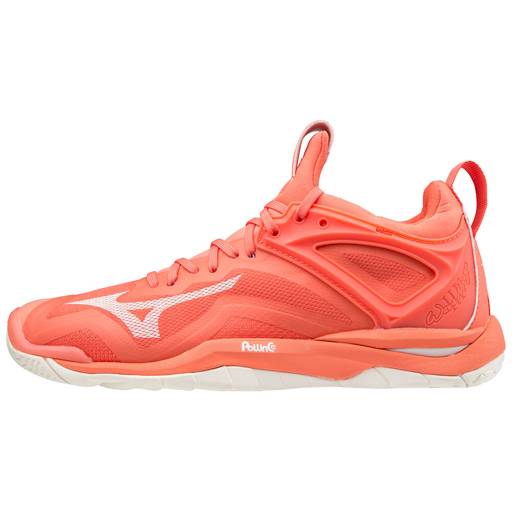 Zapatillas De Balonmano Mizuno Wave Mirage 3 Para Mujer Coral/Blancos 0894632-PF